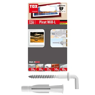 Afbeelding van TOX Haakpluggen Pirat Will L, pluggen 8 x 51 mm, haak 5 70 2 stuks, 51701121