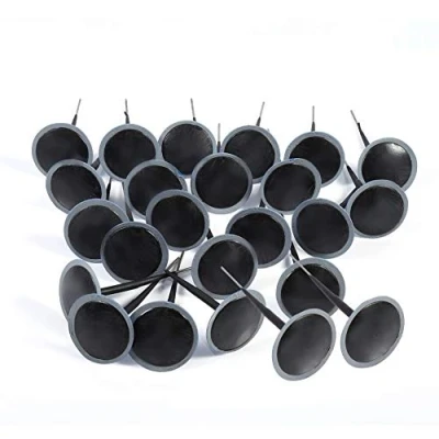 Afbeelding van Qiilu 24 stuks auto bandenpaddenstoel stekker patch, buisloos puncture reparatie draad 6mm
