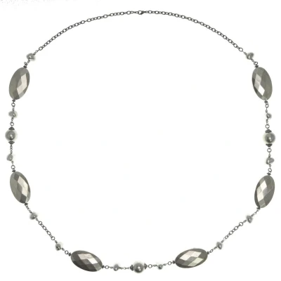 Afbeelding van Behave Lange ketting zilver kleur 110 cm
