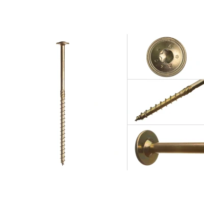Afbeelding van Tellerkopschroeven Geel Verzinkt 6.0 x 180 mm Torx 30 Per Stuk