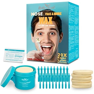 Afbeelding van Belle Azul Nose Hair Wax neushaar Verwijdering Kit 120g Now double contained Verwijdert snel en pijnloos Gemaakt van 100% Bio Bijenwas Unisex in Spanje