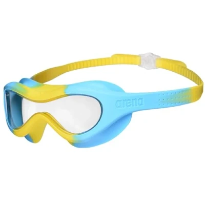 Afbeelding van arena Spider Kids Masker, anti condens, zwembril met grote lenzen, medium donkere glazen voor elke omgeving, uv bescherming, zelfinstellende neusbrug, nauwsluitend