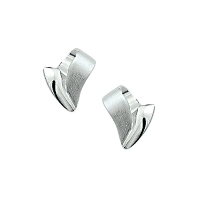 Afbeelding van Oorknoppen Poli/mat Zilver Gerhodineerd Mat Glanzend 9 mm x 7
