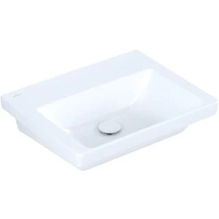 Afbeelding van Villeroy en boch subway 3 0 wastafel 550x440mm zonder kraangat overloop wit alpin 4a705801