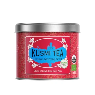 Afbeelding van Kusmi Tea Morning N24 Biologische zwarte thee Doos 100 g Ongeveer 40 kopjes