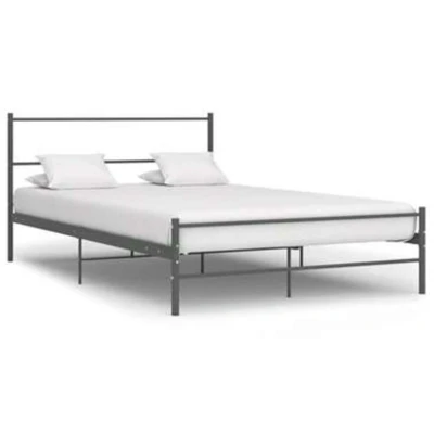 Afbeelding van Bedframe metaal grijs 140x200 cm