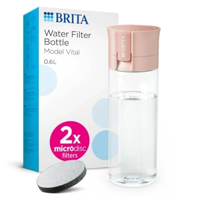 Afbeelding van BRITA Waterfilterfles VITAL 0,6L Zacht Oranje incl. 2 MicroDisc Waterfilters