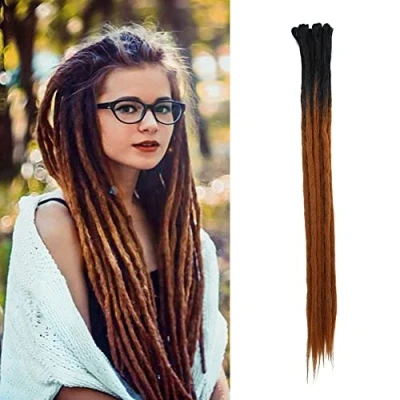 Afbeelding van Dsoar Ombre dreads Handgemaakte synthetische 10 strengen / pak gevlochten reggae dreadlocks (2 6 #)