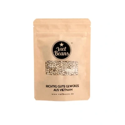 Afbeelding van Witte peper van Phí Quc hele peperkorrels voor de pepermolen hoogwaardige eilandpeper handgeplukte specialiteitenpeper 50 g