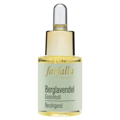 Afbeelding van farfalla berglavendel gezichtsolie 15 ml kalmering en bescherming huidverzorgingsolie met wilde 100% gecertificeerde natuurlijke cosmetica