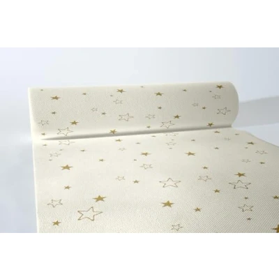 Afbeelding van Sovie HORECA Tafelloper Liam champagne van Linclass Airlaid, kersttafelloper stofachtig, ideaal voor advent en Kerstmis, 40 cm x 24 m, 1 stuk