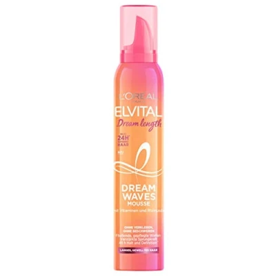 Afbeelding van L&#039;Oréal Paris Elvital Schuimbestendiger voor krullen en golven, verzorgend haarschuim lang, golvend haar, 24 uur geur, met vitaminen ricinusolie, Dream Waves Mousse, 1 x 200 ml
