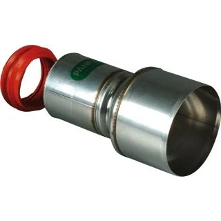 Afbeelding van Panflex RVS verloopstuk 80 x 50 mm onderzijde spie flexibele