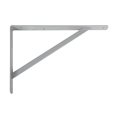 Afbeelding van AMIG Plankdrager/planksteun van metaal gelakt grijs H500 x B325 mm Tot 185 kg Plankdragers