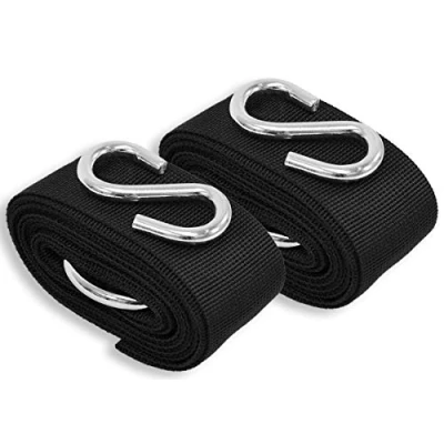 Afbeelding van Ophangset voor Hangmat 2 Riemen 320x5cm 250kg Bevestiging Boom Ophanging Zwart
