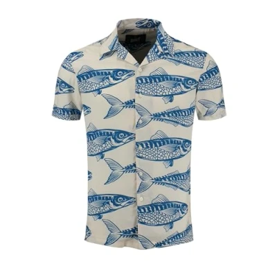 Afbeelding van Key Largo MSH Sardines Patterned Overhemd, Heren, Maat: XXL, White