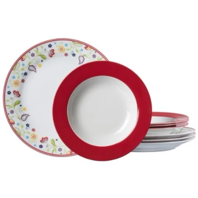 Afbeelding van Ritzenhoff &amp; Breker Doppio Shanti tafelservetten, 8 stuks, porseleinen servies, rood