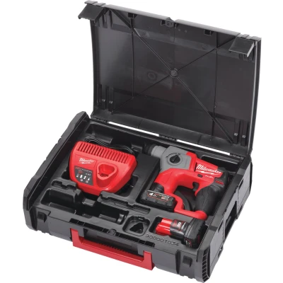 Afbeelding van Milwaukee M12 CH 402X FUEL™ SDS plus compactboorhamer 2x 4,0Ah Accu&quot;;s + lader In koffer 4933446049