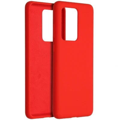 Afbeelding van Samsung Galaxy S20 Ultra Hoesje Siliconen en TPU (zacht) Accezz Softcase/Backcover Rood Telefoonhoesje