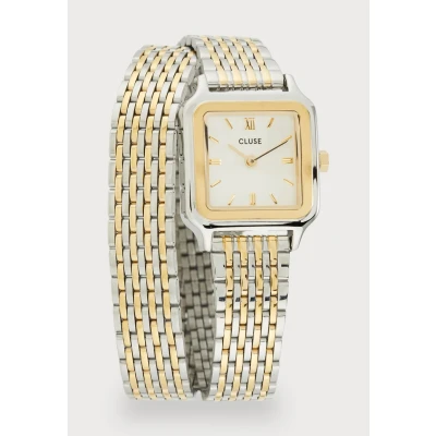 Afbeelding van CLUSE CW11814 Gracieuse Petite Two Tone horloge inStock GoudkleurZilverkleur