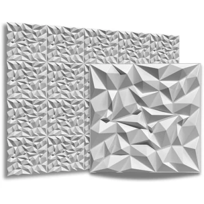 Afbeelding van 20 stukken 5m² 3D panelen 50x50 cm PVC kunststofpanelen wandpanelen muurpaneel Muurdecoratie Waterdicht plafond look harde Wall Panels (20)