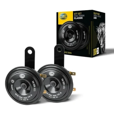 Afbeelding van HELLA 012588151 Zwart 77mm 12V BX Disc Claxon Kit (universele pasvorm)