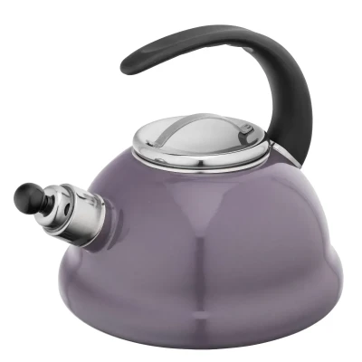 Afbeelding van Altom Design Izydor Fluitketel Emaille 2.5 Liter Ook Geschikt Voor Inductie Retro Waterketel Licht Paars