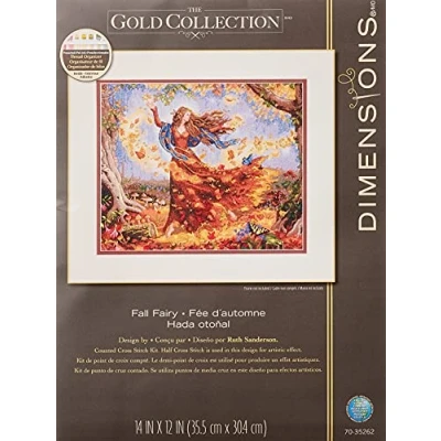 Afbeelding van Dimensions Getelde kruisstokset, Fall Fairy, goud