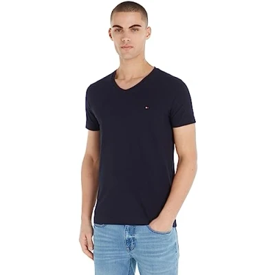 Afbeelding van Tommy Hilfiger CORE SLIM V NECK TEE Tshirt basic, Heren, Maat: XL, Desert sky