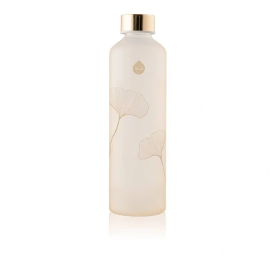 Afbeelding van Waterfles Creme Ginkgo 750 Ml RVS/Glas Equa Mismatch 7,5 X 25 Cm