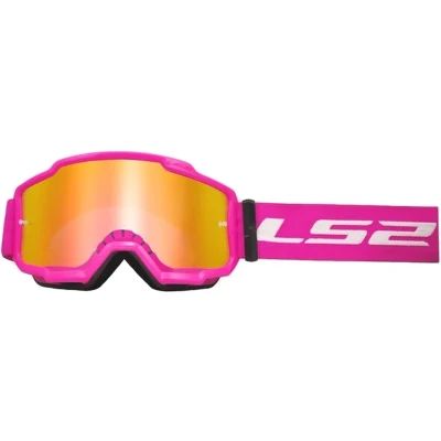 Afbeelding van Crossbril LS2 Charger roze met spiegel lens