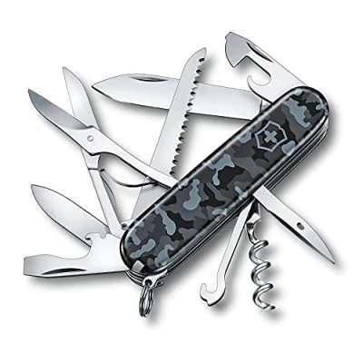 Afbeelding van Victorinox Taschenmesser Huntsman (15 Funktionen, grosse Klinge, Korkenzieher, Schere) Navy camouflage