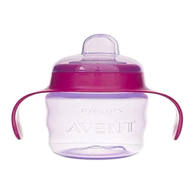 Afbeelding van Avent Een beker met mondstuk 6m + 200 ml Roze