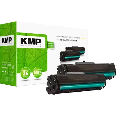 Afbeelding van KMP Toner vervangt HP 12A (Q2612A) Compatibel 2 pack Zwart 2000 bladzijden H T114D 1114,0021
