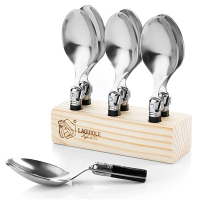 Afbeelding van Laguiole Style de Vie Premium Line Amuselepels Zwart