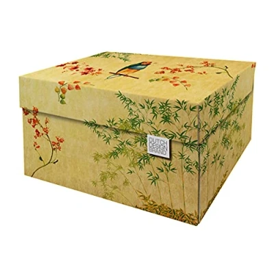 Afbeelding van Dutch Design Brand Opbergbak Storage Box Van Karton Japanese Blossom Japanse Bloesem 38,9x31,3x20,6cm