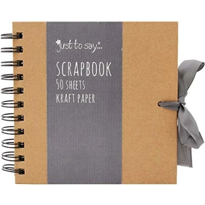 Afbeelding van Set van Scratch &amp; Sketch Kraft Klein/M/L Vierkant Scrapbook Kwaliteit Bruin Kraftpapier met Lint (Klein 15cm x 50 Vellen)