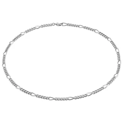 Afbeelding van Boccia 08067 01 Ketting Figaroschakel titanium zilverkleurig 50 cm