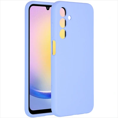 Afbeelding van Samsung Galaxy A25 Hoesje Siliconen en TPU (zacht) Accezz Softcase/Backcover Paars Telefoonhoesje