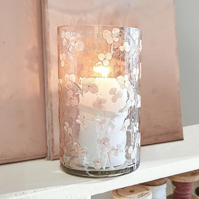 Afbeelding van LOBERON Windlicht Velindar klar/rosa