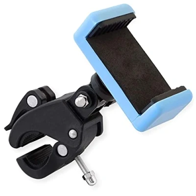Afbeelding van keepdrum PH01 BL Universele telefoonhouder voor smartphone, fiets, e bike, scooter/microfoonstandaard, blauw