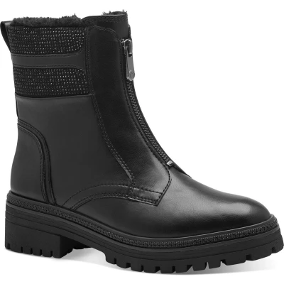 Afbeelding van Marco Tozzi Snowboots, Dames, Maat: 36, Black comb Textiel/ synthetisch