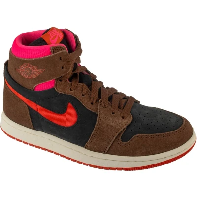 Afbeelding van Jordan AIR 1 CMFT 2 Sneakers hoog, Dames, Maat: 41, Cacao wow/picante red/black/hyper pink/sail Leer en textiel