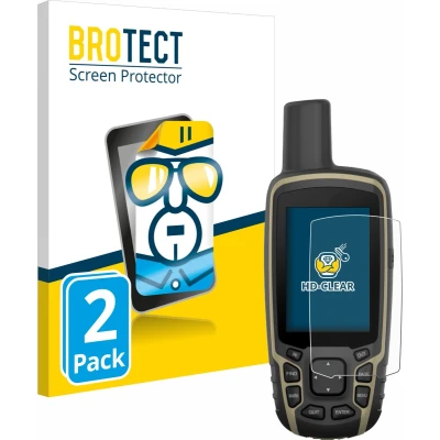 Afbeelding van BROTECT (2 Stuks) Schermbeschermer voor Garmin GPSMAP 65s Screen Protector Transparant
