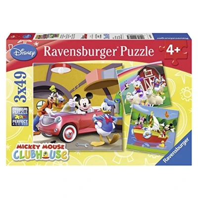 Afbeelding van Ravensburger puzzel Disney iedereen houdt van Mickey 3 x 49 stukjes
