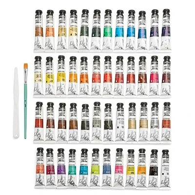 Afbeelding van PEBEO Studio Acrylics Set van 48 buizen 20 ml verschillende kleuren + accessoires Acrylverfset voor kunstenaars en beginners Kwasten spatel canvas karton Heldere