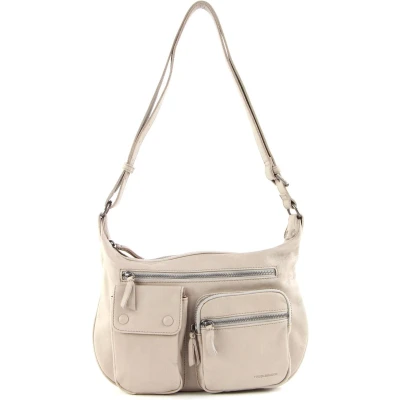 Afbeelding van FREDsBRUDER Leren Schoudertas Utility Collection Zippi Bag Summer Stone Beige