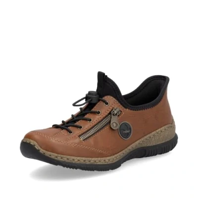Afbeelding van Rieker Dames Low Top Sneaker N3267, vrouwen lage schoenen, bruin 24, 42 EU