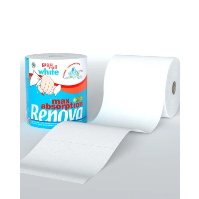 Afbeelding van Renova Giga Roll Wit 1R Papieren Handdoek