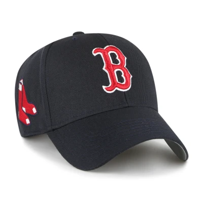 Afbeelding van 47brand czapka z daszkiem domieszką wełny MLB Boston Red Sox kolor granatowy aplikacją B.SUMVP02WBP.NYA